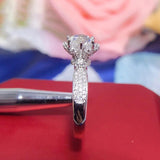 CAOSHI Delicate Wedding Rings with Crystal CZ Brilliant Accessories