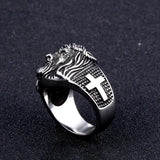 Punk Cross Jesus Rings Vintage Rock Biker Gothic Ring Male Female Jewelry