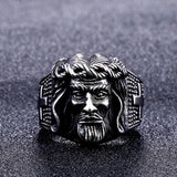 Punk Cross Jesus Rings Vintage Rock Biker Gothic Ring Male Female Jewelry