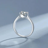 18K Stamped Ring 1.0CT Round CZ Zircon Wedding Engagement Rings Women Gift