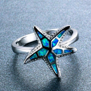 Vintage Fire Opal Starfish Ring for Women
