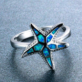 Vintage Fire Opal Starfish Ring for Women