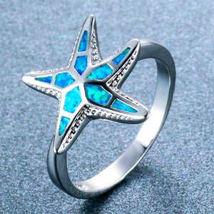 Vintage Fire Opal Starfish Ring for Women