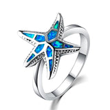 Vintage Fire Opal Starfish Ring for Women