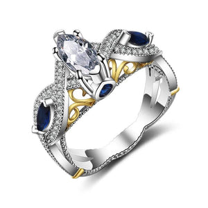 Seanlov Silver Rings With Oval CZ Crystals for Bridal Women