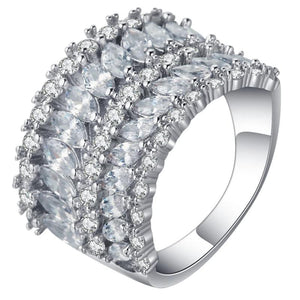 Zircon Silver Filled Engagement Ring for Women