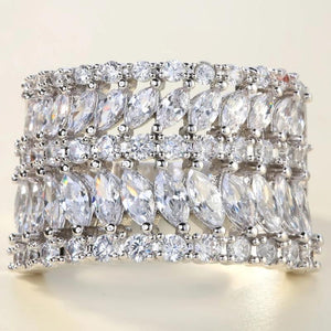 Zircon Silver Filled Engagement Ring for Women