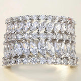 Zircon Silver Filled Engagement Ring for Women
