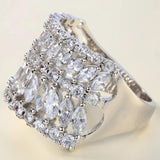 Zircon Silver Filled Engagement Ring for Women