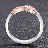 Hainon Infinity Star Zircon Silver Rings Wedding Engagement Jewelry for Women