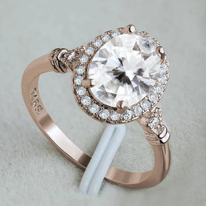 Big Oval Rhinestone Ring for Women Wedding