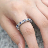 Seanlov Hollow Zirconia Ring For Women Wedding Rings