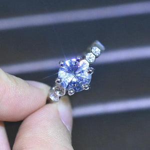 Silver Wedding Rings Women Cubic Zirconia Stone Bridal Jewelry