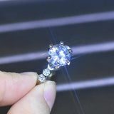 Silver Wedding Rings Women Cubic Zirconia Stone Bridal Jewelry