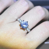 Silver Wedding Rings Women Cubic Zirconia Stone Bridal Jewelry