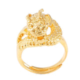 Men Head Dragon Ring Brass Animal African Party Wedding Ring Jewelry