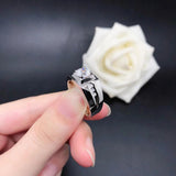 Zircon CZ Men's Wedding Ring Tibetan Silver Accessory