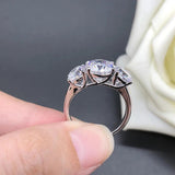 Silver Zircon Stone Engagement Ring for Women