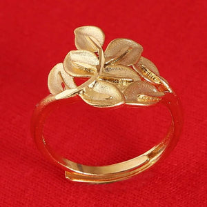 Vintage Metal Women's Leaf Hollow Out Ring Jewelry
