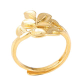 Vintage Metal Women's Leaf Hollow Out Ring Jewelry