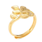 Vintage Metal Women's Leaf Hollow Out Ring Jewelry