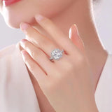 Minimalist Clear Stone Wedding Ring for Women