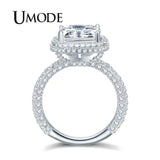 Minimalist Clear Stone Wedding Ring for Women
