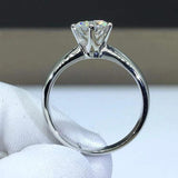 2ct CZ Round Engagement Ring for Women AAAAA Cubic Zirconia Wedding Jewelry