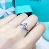 2ct CZ Round Engagement Ring for Women AAAAA Cubic Zirconia Wedding Jewelry