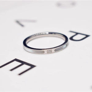 Rose Titanium Steel Zirconia Rings