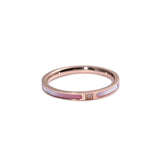 Rose Titanium Steel Zirconia Rings