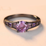 Purple Zircon Women's Wedding Ring Size 6-9