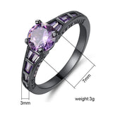 Purple Zircon Women's Wedding Ring Size 6-9