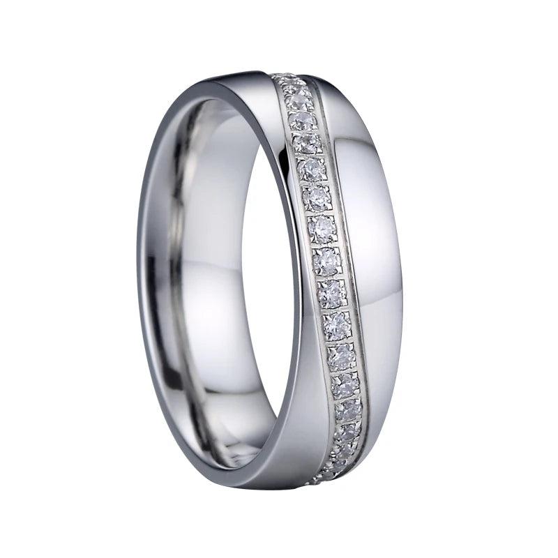 LOVE Alliances Stone Infinity Rings - Silver Promise Anniversary