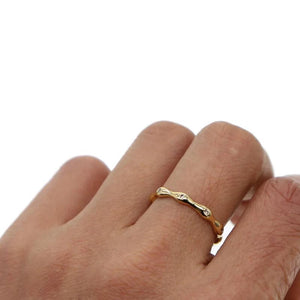 Lucky Eye Shape Eternity Band Circle Minimal Ring