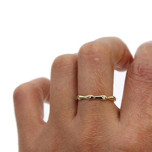 Lucky Eye Shape Eternity Band Circle Minimal Ring