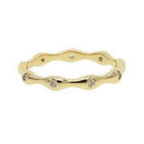 Lucky Eye Shape Eternity Band Circle Minimal Ring