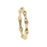 Lucky Eye Shape Eternity Band Circle Minimal Ring