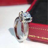 CZ Engagement Ring Women AAA+ CZ Silver Jewelry