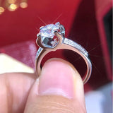 CZ Engagement Ring Women AAA+ CZ Silver Jewelry