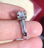 CZ Engagement Ring Women AAA+ CZ Silver Jewelry