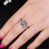 CZ Engagement Ring Women AAA+ CZ Silver Jewelry