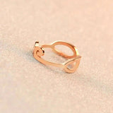 Golden Hoop Ring Titanium Rose Jewelry