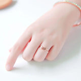Golden Hoop Ring Titanium Rose Jewelry