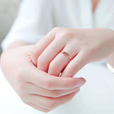 Golden Hoop Ring Titanium Rose Jewelry