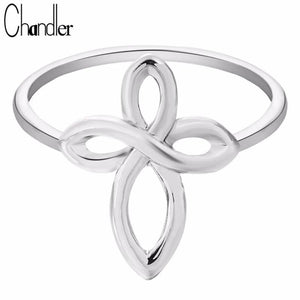 10pcs Plate Cross Flower Rings For Women Alloy Metal Fine Jesery Midi Pinkie