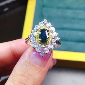 Multicolor Oval Gems Ring Bridal Wedding Band Engagement Ring