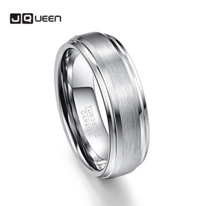 Men's 7mm Tungsten Carbide Ring Matte Finish Wedding Engagement Band Size 6-14