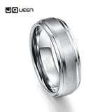 Men's 7mm Tungsten Carbide Ring Matte Finish Wedding Engagement Band Size 6-14