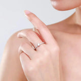 925 Sterling Silver CZ Charm Rings Women Wedding Jewelry